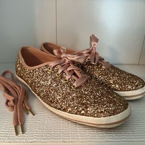 KEDs x Kate Spade Sparkling Rose Gold Women's Sneakers